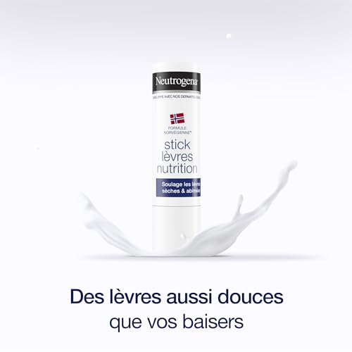 Neutrogena | Baume à lèvres Stick Lèvres Nutrition (tube de 4,8 g) – Soulagement des lèvres sèches et abîmées pour les f