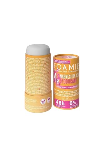 Déodorant solide Foamie Femme | Parfum Floral 48h Anti-Odeur Vegan | Sans Aluminium et Plastique, 40g
