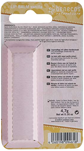 Baume à lèvres Benecos naturel vanilla végétalien pour les femmes
