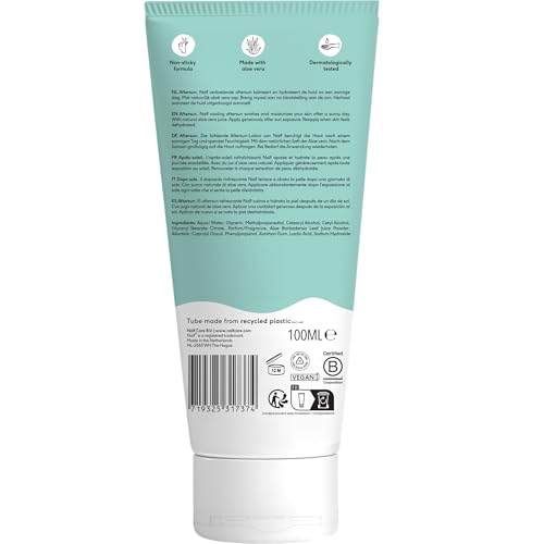 Naïf - After-Sun Gel Rafraîchissant à l'Aloe Vera - Vegan, Sans Microplastiques, 100 ml - Hydratant Apaisant