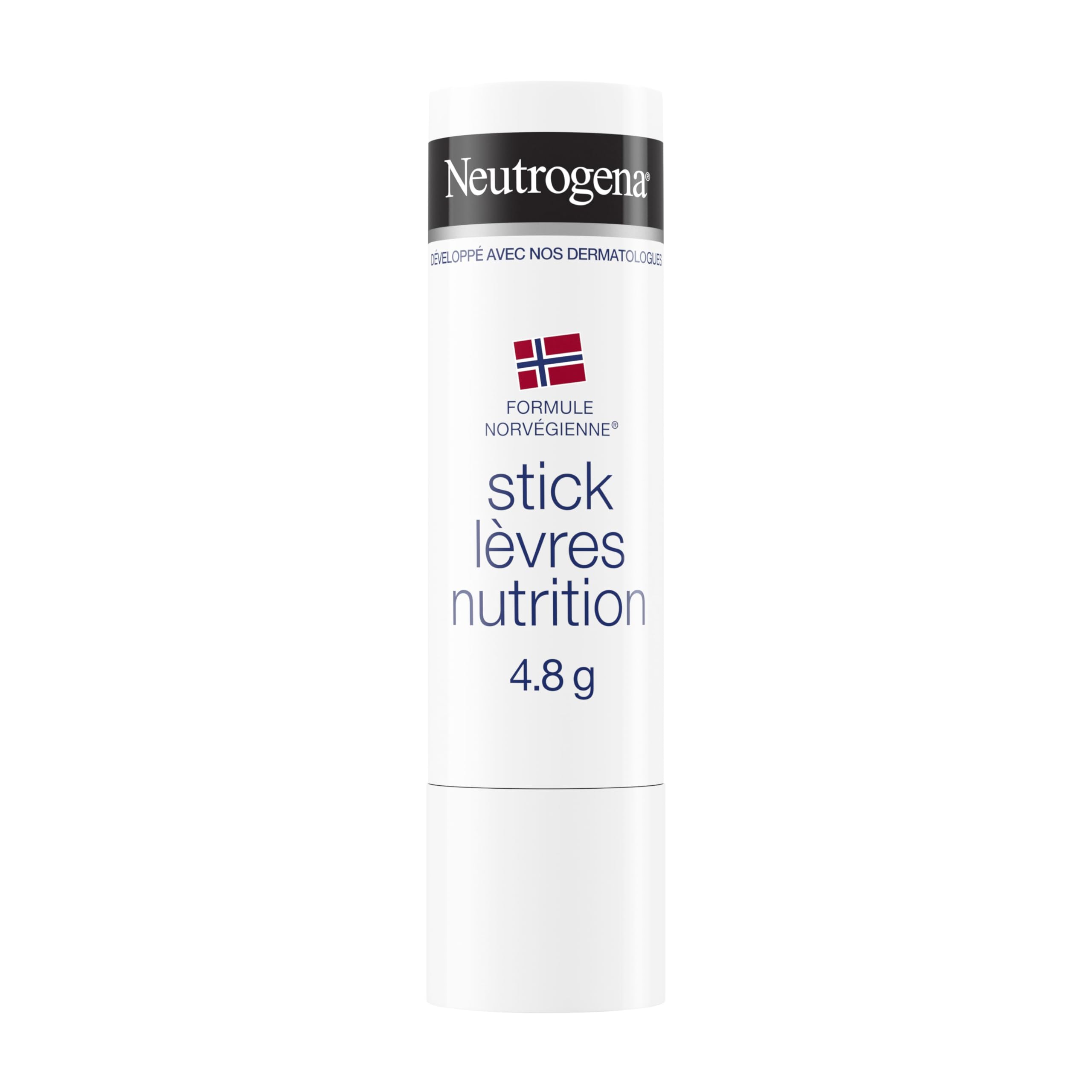 Neutrogena | Baume à lèvres Stick Lèvres Nutrition (tube de 4,8 g) – Soulagement des lèvres sèches et abîmées pour les f