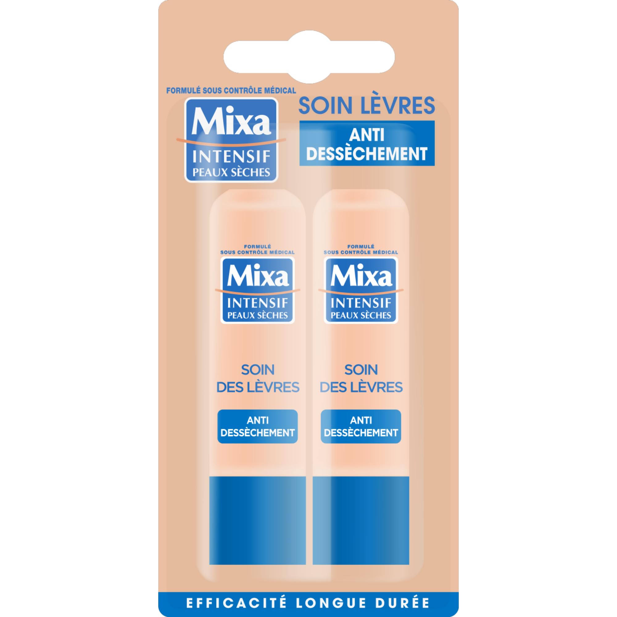 Lip Balm Anti-Dessèchement pour Lèvres Sèches - Soin Intensif Hiver & Usage Quotidien - 2 x 4,7 ml - Hydratation Profond