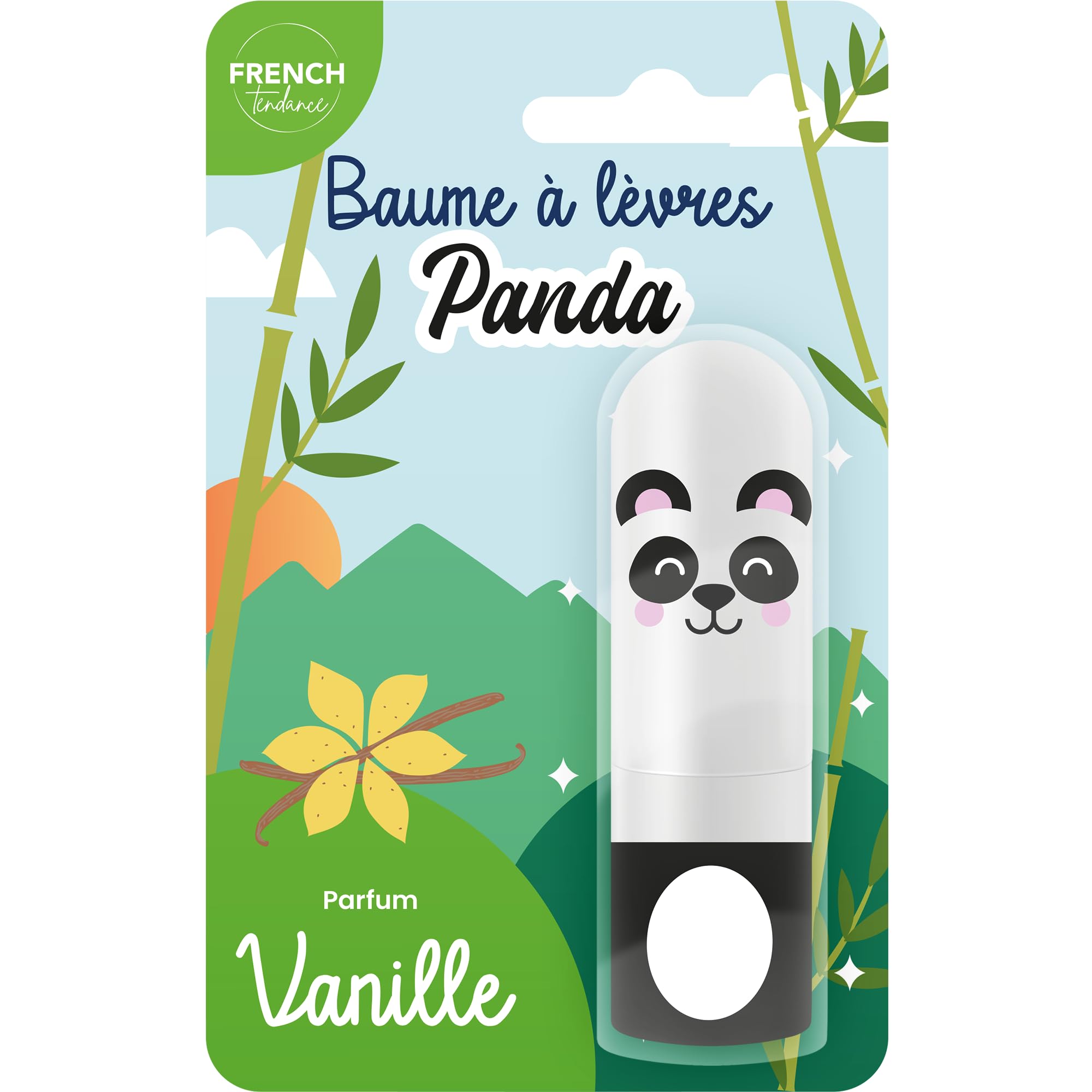 Baume à lèvres Panda 3,3 gr : hydratant et protecteur pour une peau nourrie - senteur de vanille